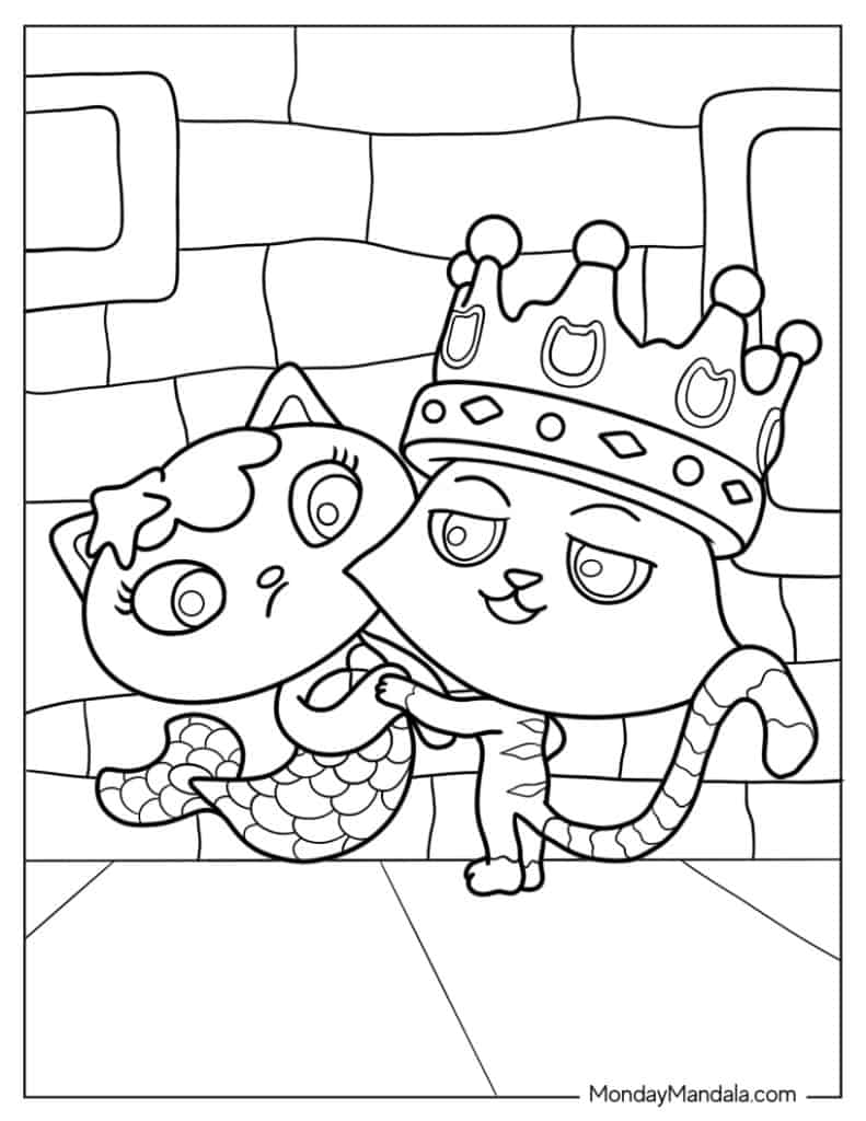 38 gabby's dollhouse coloring pages (free pdf printables)
